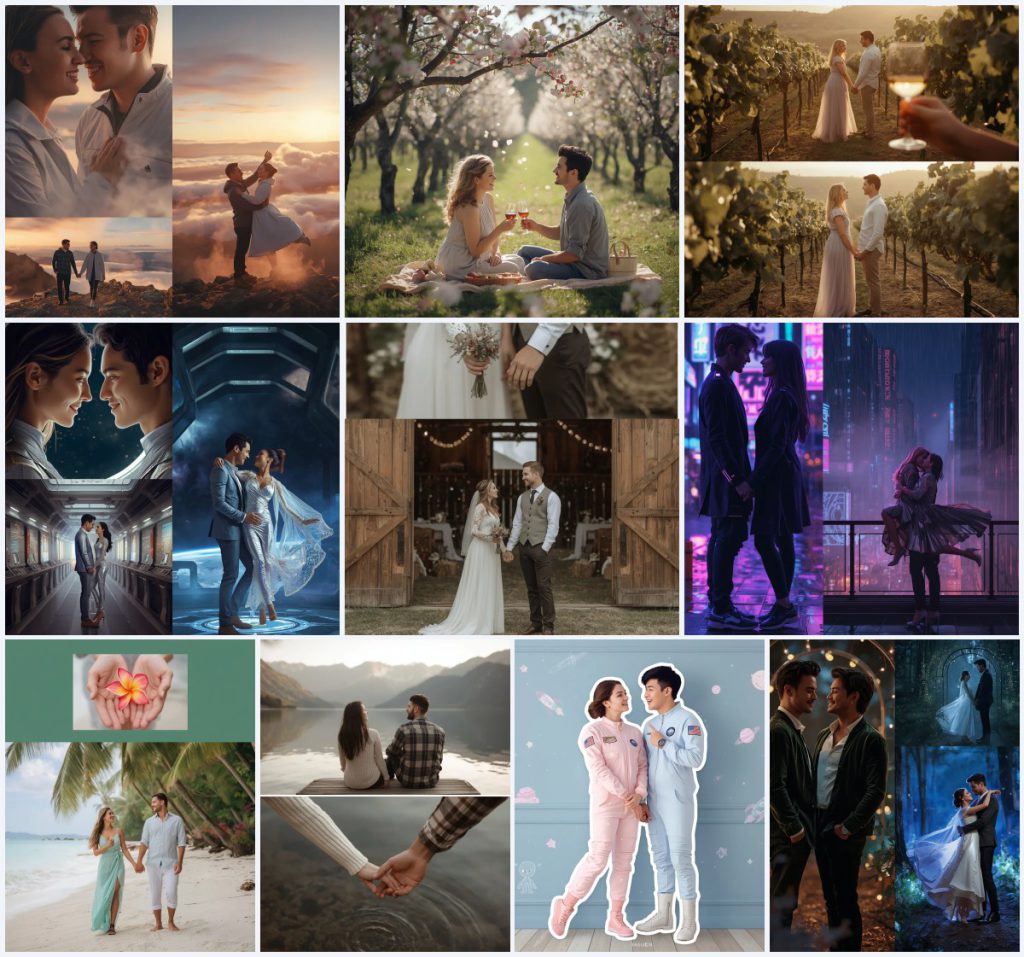 Best 10 Cinematic Couple AI Prompts for Epic Adventure Scenes with Dramatic Scenery