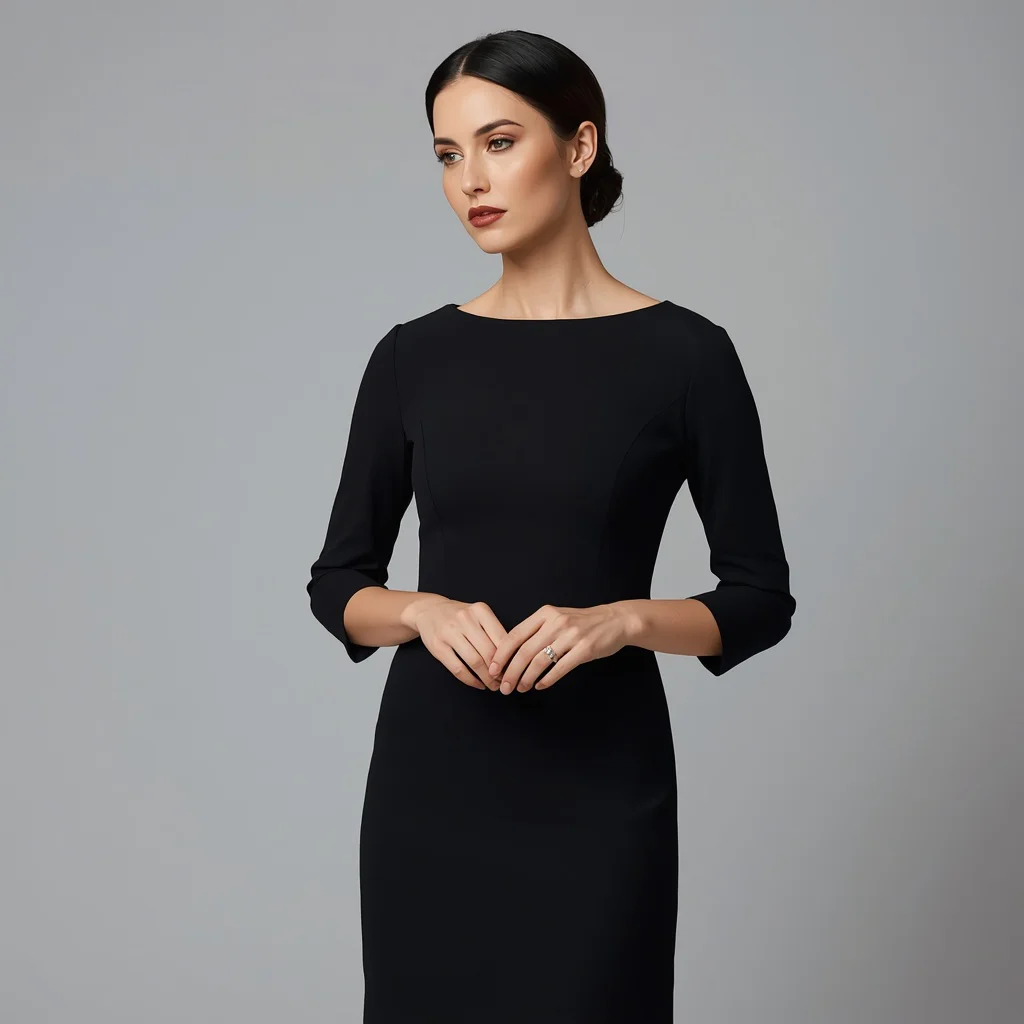 Elegant Simplicity: The Classic Black Sheath Dress | midjourney prompt list