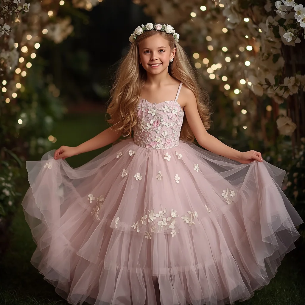 Enchanting Promenade: A Floral Organza Gown for a Garden Gala | prompt chatgpt
