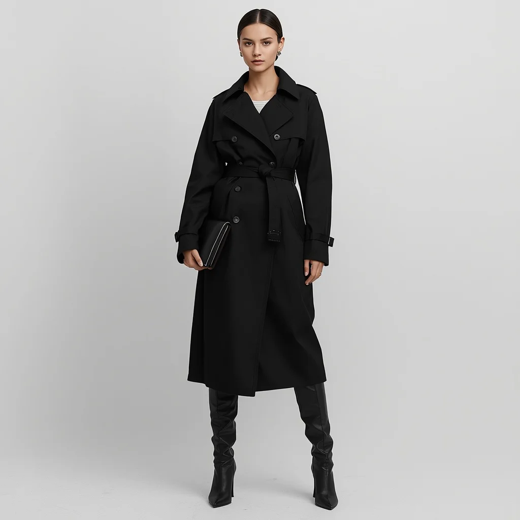 Latest Fashion: Sculptural Trench Coat and Boots