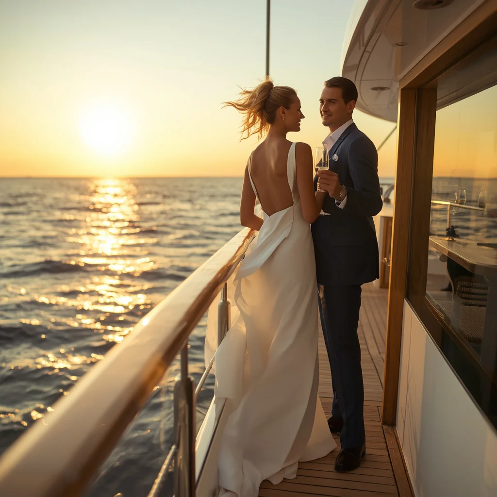 Luxury Yacht Party with High Fashion Couple | Prompt seen married couple