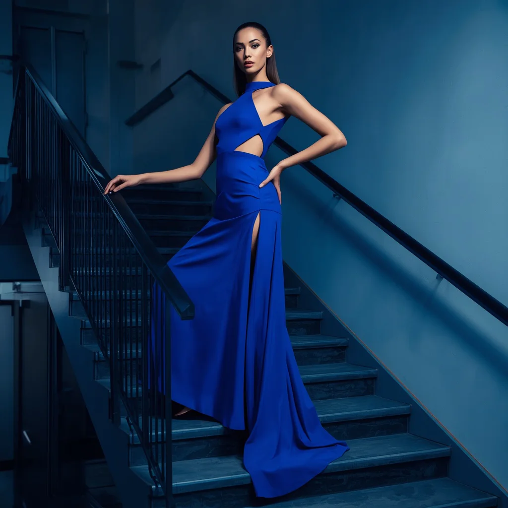 Modern A-line Gown with Bold Cut-outs for a Premiere Event
