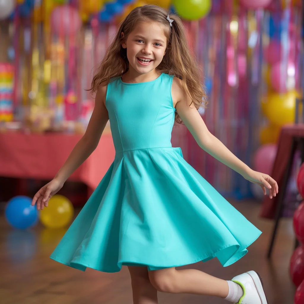 Playful Skater Dress for a Fun Birthday Celebration | prompt for ai image generator for social media