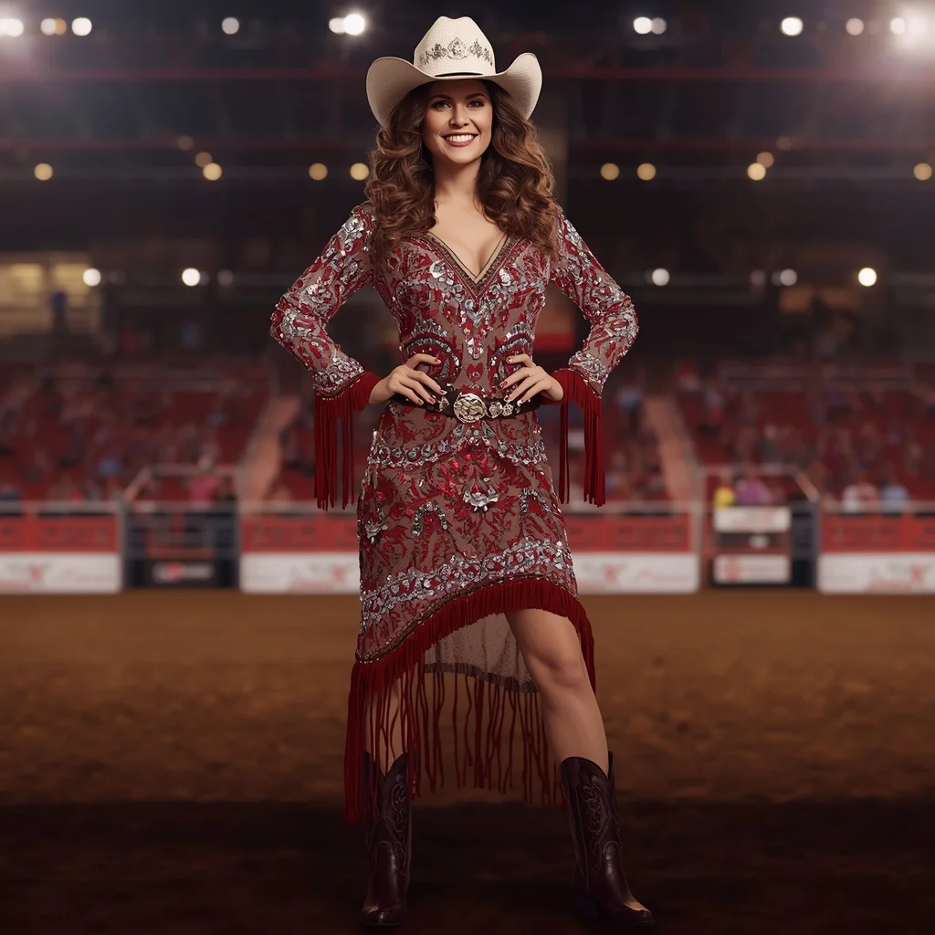 Western Rodeo Queen Sequin Dress for a Championship Event | instagram post ai prompt