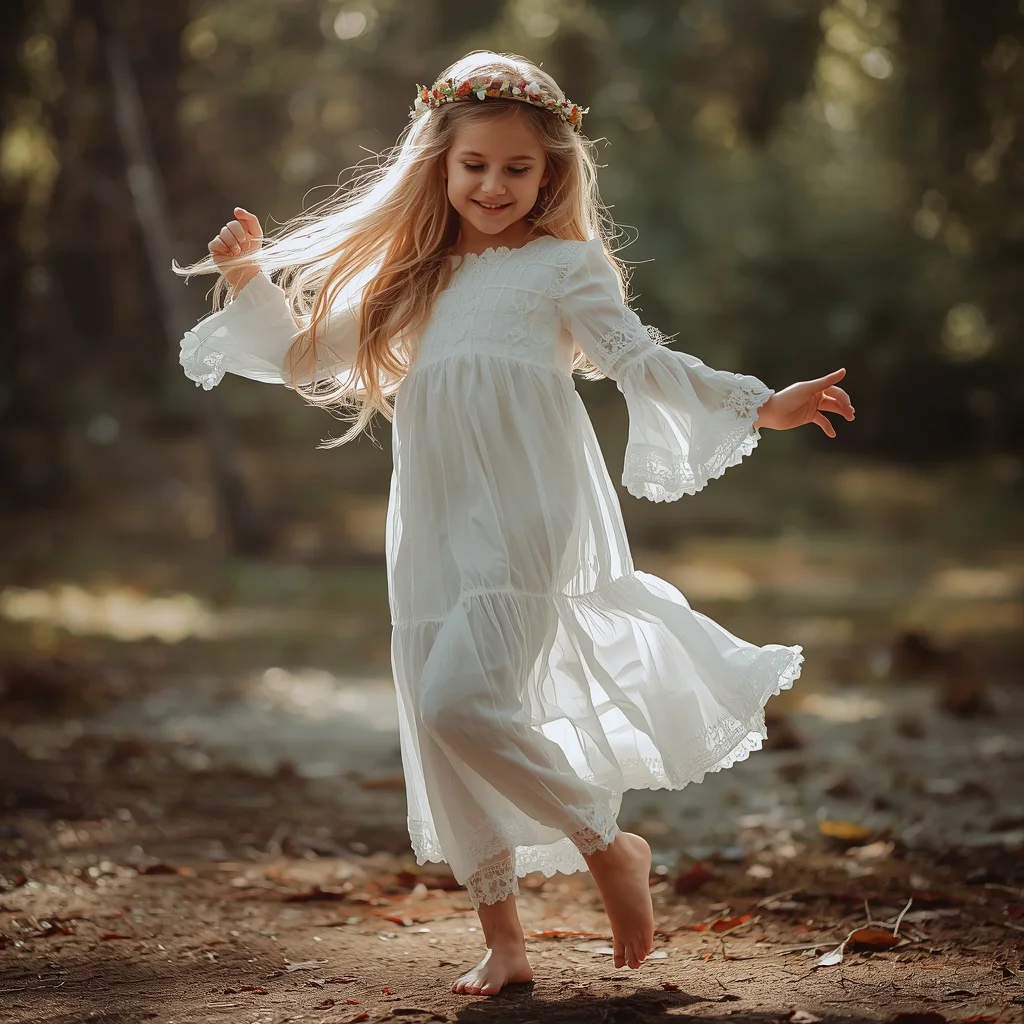 Youthful Boho Spirit in a White Lace Dress | prompt for chatgpt for girl
