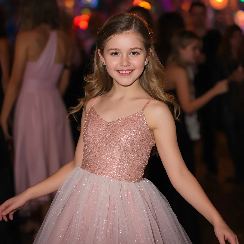 Youthful Disco Sparkle: A Glitter Tulle Mini Dress for a Dance Night | Trending peacock prompt