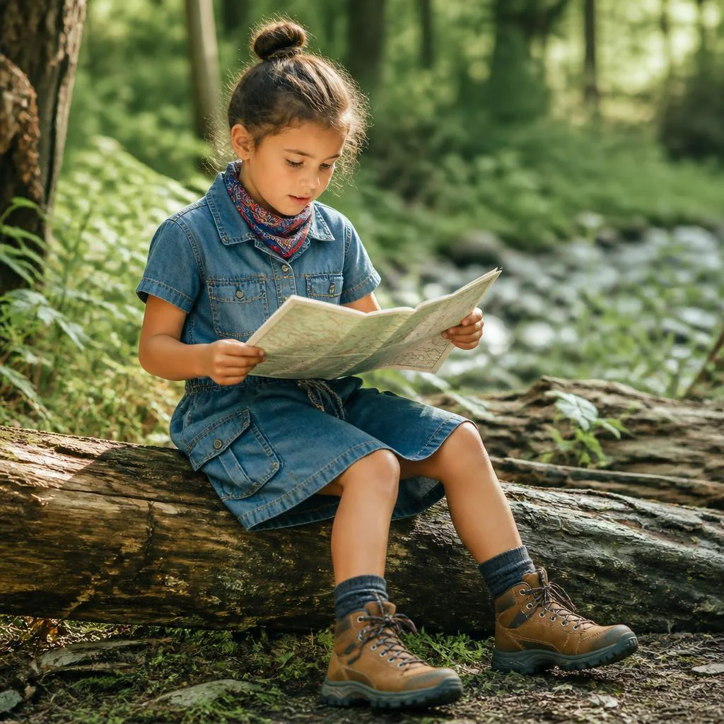 Youthful Explorer in a Cargo Pocket Denim Dress | beautiful girl prompt generator
