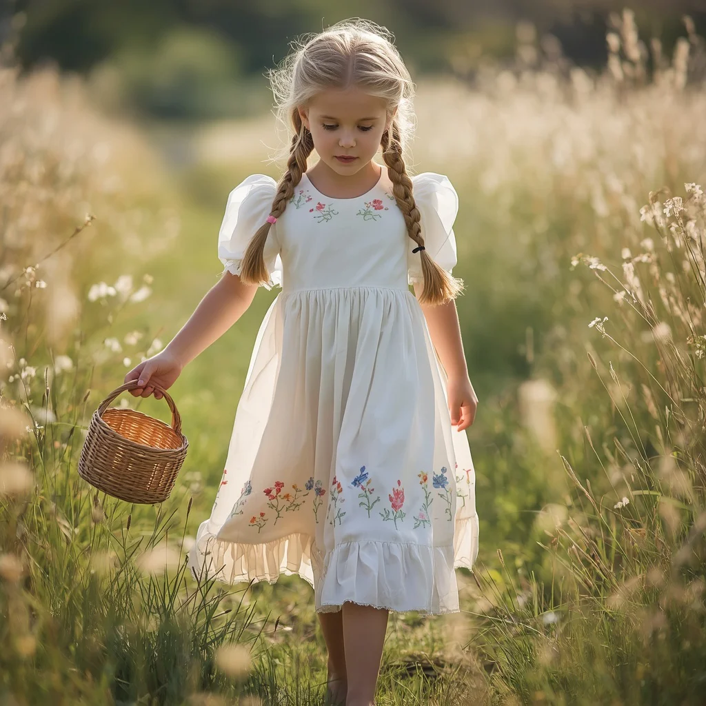 Youthful Prairie Elegance with a Floral Western Dress | dp ai prompt