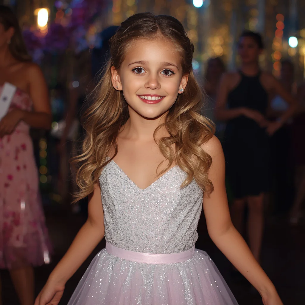 Youthful Sparkle Celebration: A Glitter Tulle Midi Dress for a Dance | prompt for ChatGPT